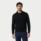 Men's half-zip jumper in Black | Ugthorpe – front view