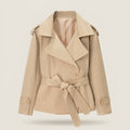 Women's short trench coat in Beige | Abbotsbury – front view