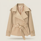 Women's short trench coat in Beige | Abbotsbury – front view