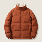Men's Quilted Puffer Jacket in Rust | Romsey – front view