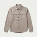 Men's brushed overshirt in Beige | Nettlecombe – front view