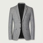 Men's textured wool-blend blazer in Light Grey | Tresmeer – front view