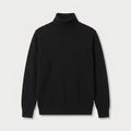 Men's roll neck jumper in Black | Wambrook – front view