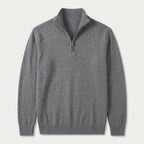 Men's half-zip jumper in Grey | Ugthorpe – front view