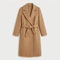Women's Belted Wrap Coat in Camel | Kettleburgh – front view