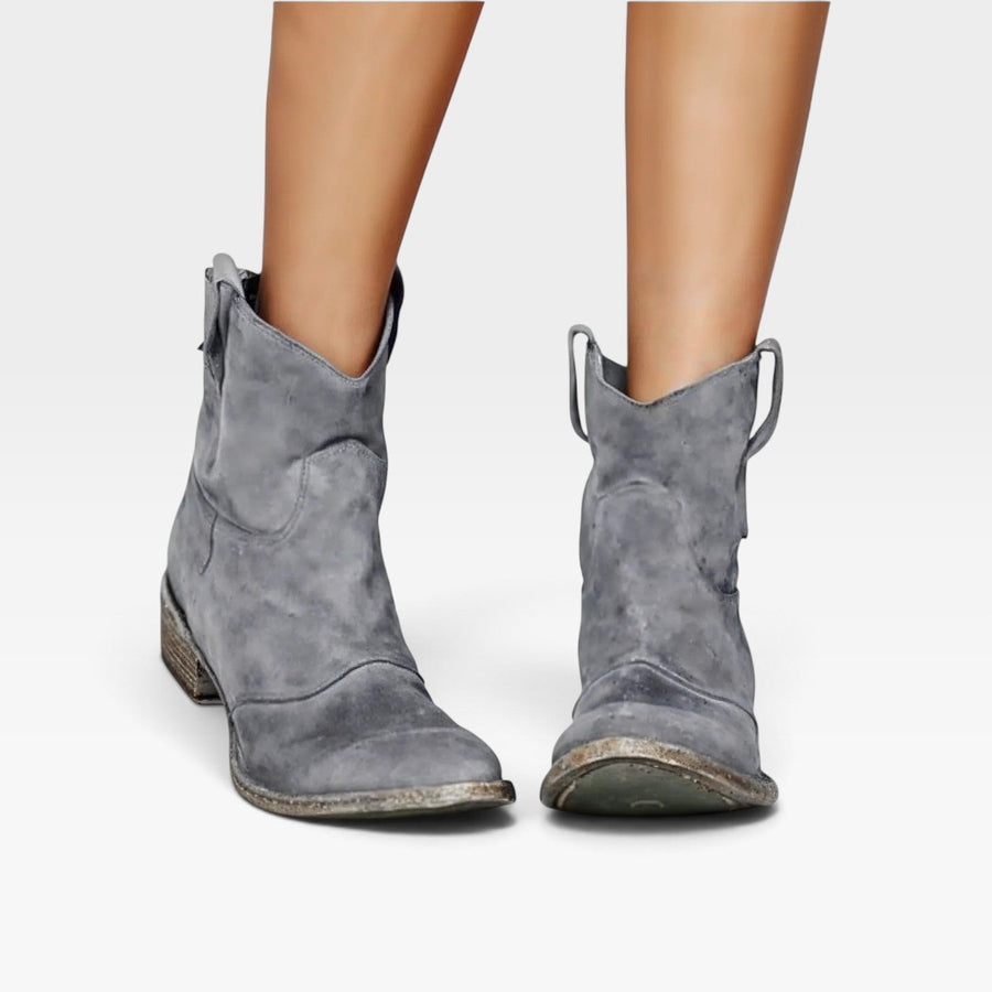 Women's Suede Western Ankle Boots — view 6