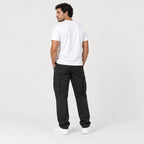 Men's Cargo Trousers in Black | Ulley – back view