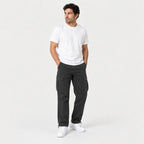 Men's Cargo Trousers in Black | Ulley – front view