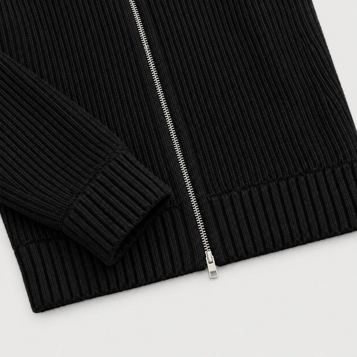Men's zip cardigan in Black | Trotton – detail view