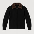 Men's zip cardigan in Black | Trotton – front view