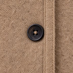 Men's knit blazer cardigan in Beige | Morpeth – detail view
