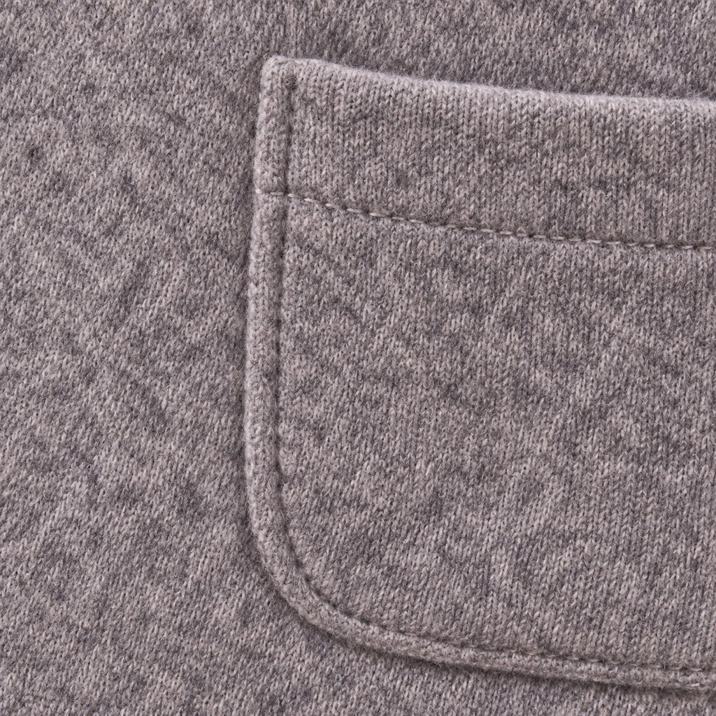 Men's knit blazer cardigan in Grey | Morpeth – detail view