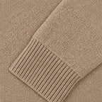 Men's knitted polo jumper in Beige | Brecon – detail view