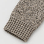 Men's marled crew neck jumper in Brown | Wiveton – detail view