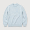 Men's marled crew neck jumper in Light Blue | Wiveton – front view