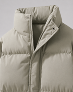 Men's oversized puffer jacket with stand collar