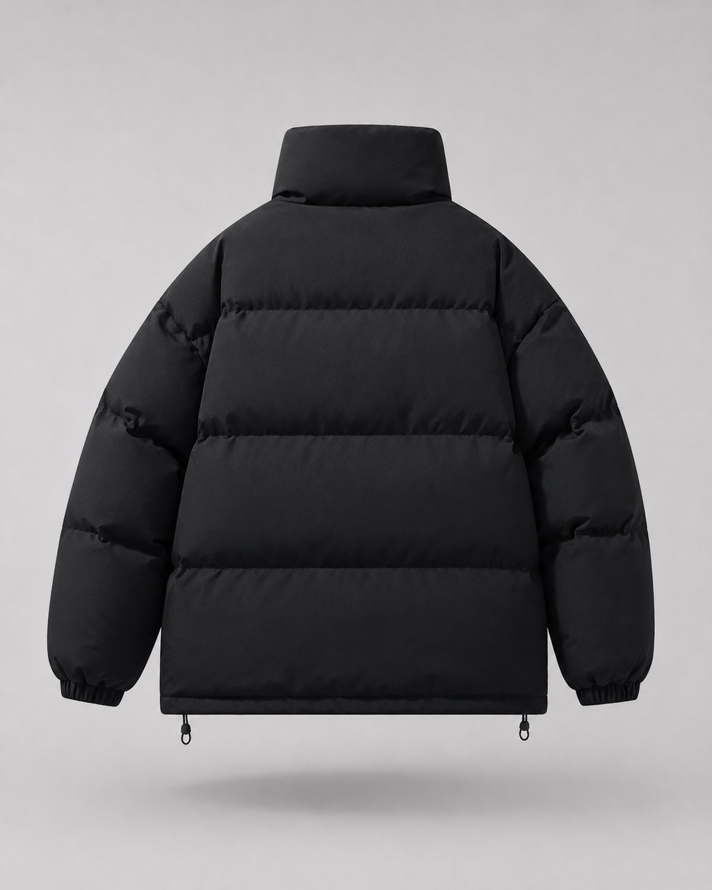 Men's oversized puffer jacket with stand collar