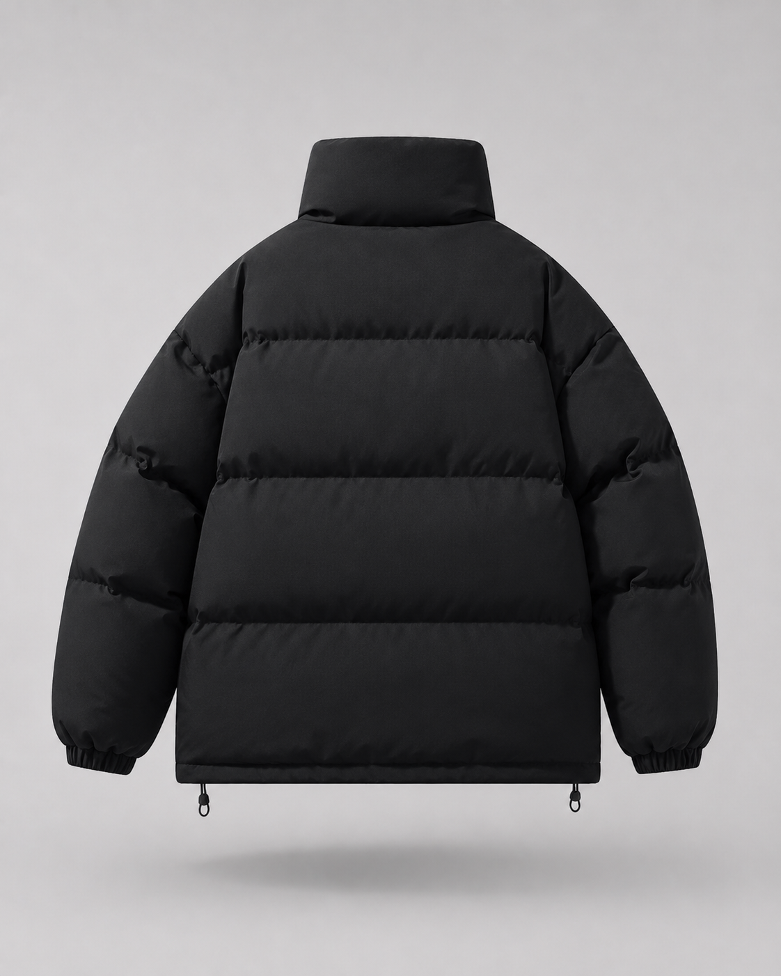 Men's oversized puffer jacket with stand collar