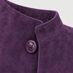 Men's stand collar blazer in Purple | Stoodleigh – detail view