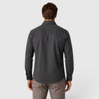 Men's slim fit brushed cotton-look overshirt