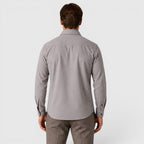 Men's slim fit brushed cotton-look overshirt