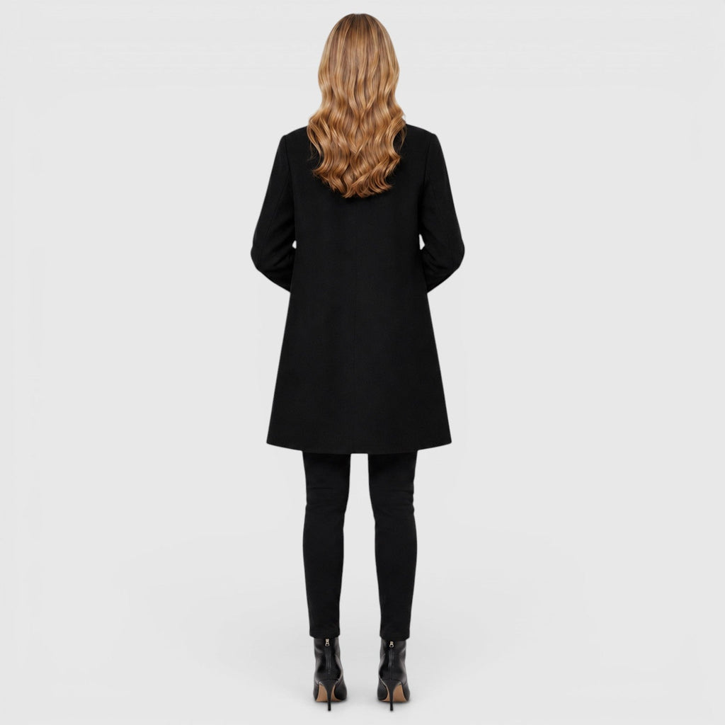 Women's longline tailored wool-blend coat