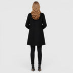 Women's longline tailored wool-blend coat