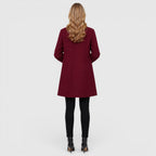 Women's longline tailored wool-blend coat