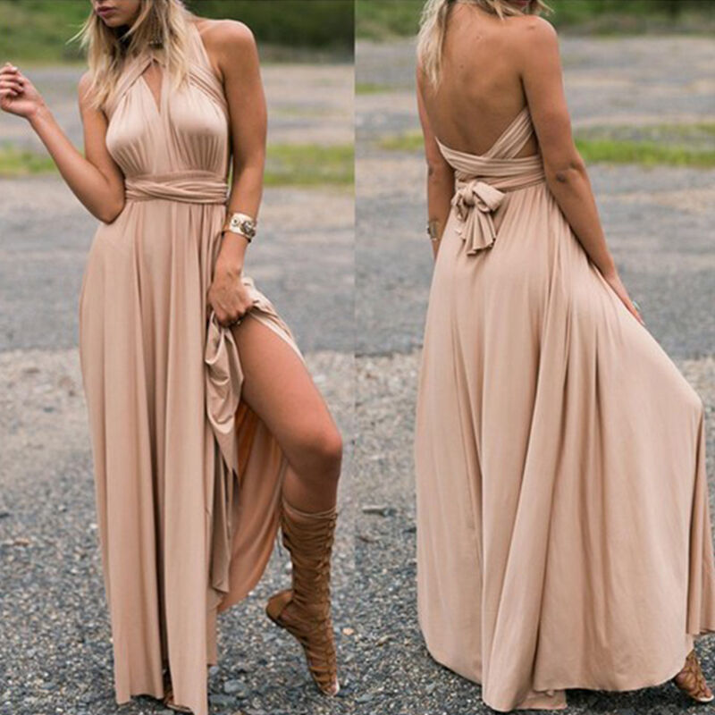 Women's Multiway Maxi Dress Convertible Wrap Style - Parker and Grant