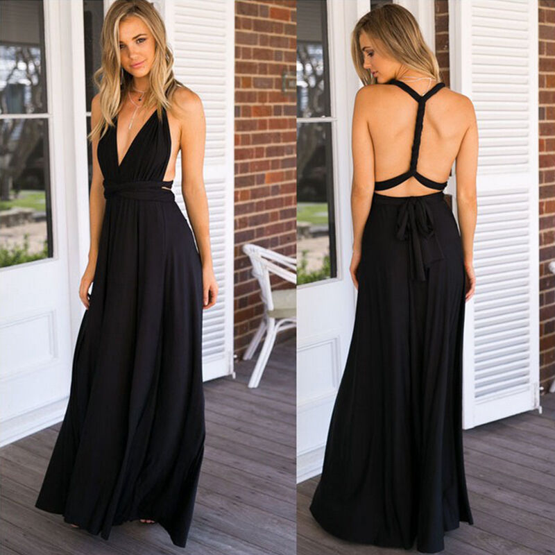 Women's Multiway Maxi Dress Convertible Wrap Style - Parker and Grant