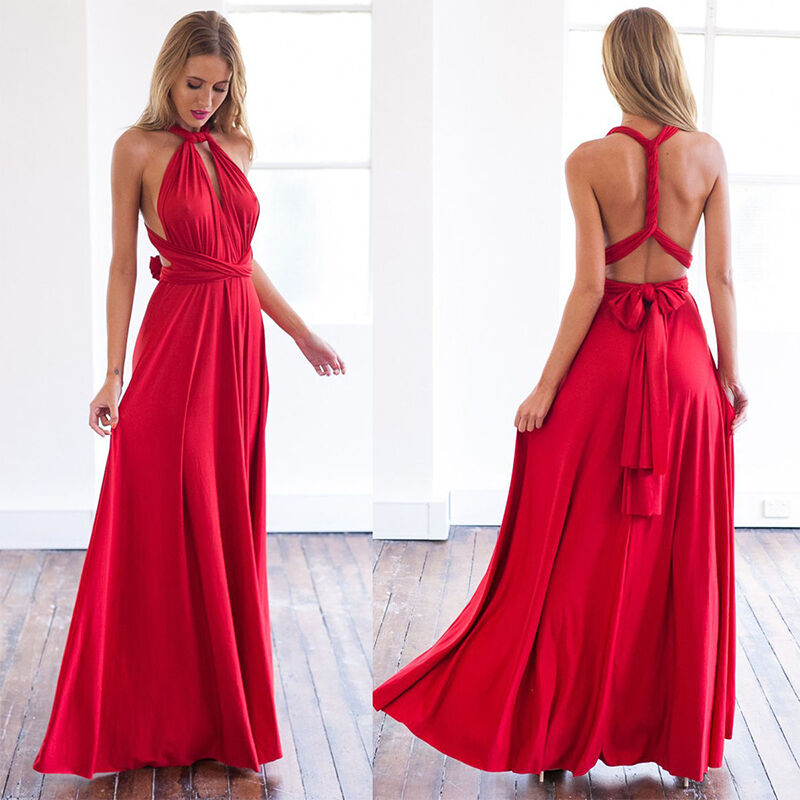 Women's Multiway Maxi Dress Convertible Wrap Style - Parker and Grant