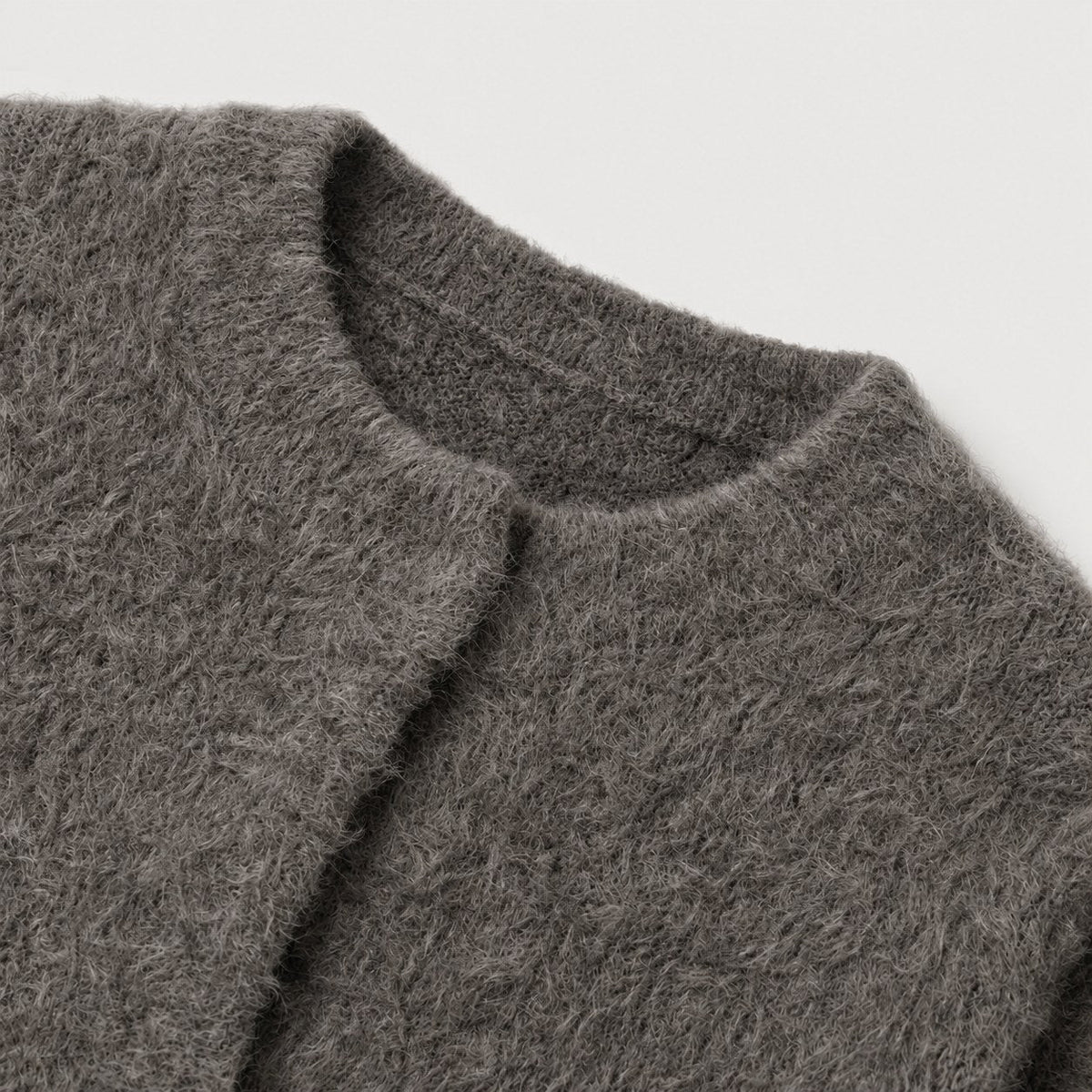 Women's longline cardigan in Charcoal | Bewcastle – detail view