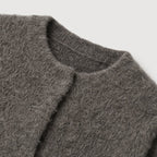 Women's longline cardigan in Charcoal | Bewcastle – detail view
