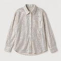 Women's sequin shirt in Silver | Fritton – front view