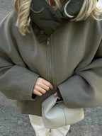 Women's oversized hooded padded jacket
