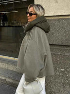 Women's oversized hooded padded jacket