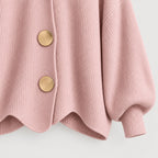 Women's oversized cardigan in Dusty Pink | Appletreewick – detail view