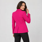Women's double-breasted blazer in Hot Pink | Blewbury – back view