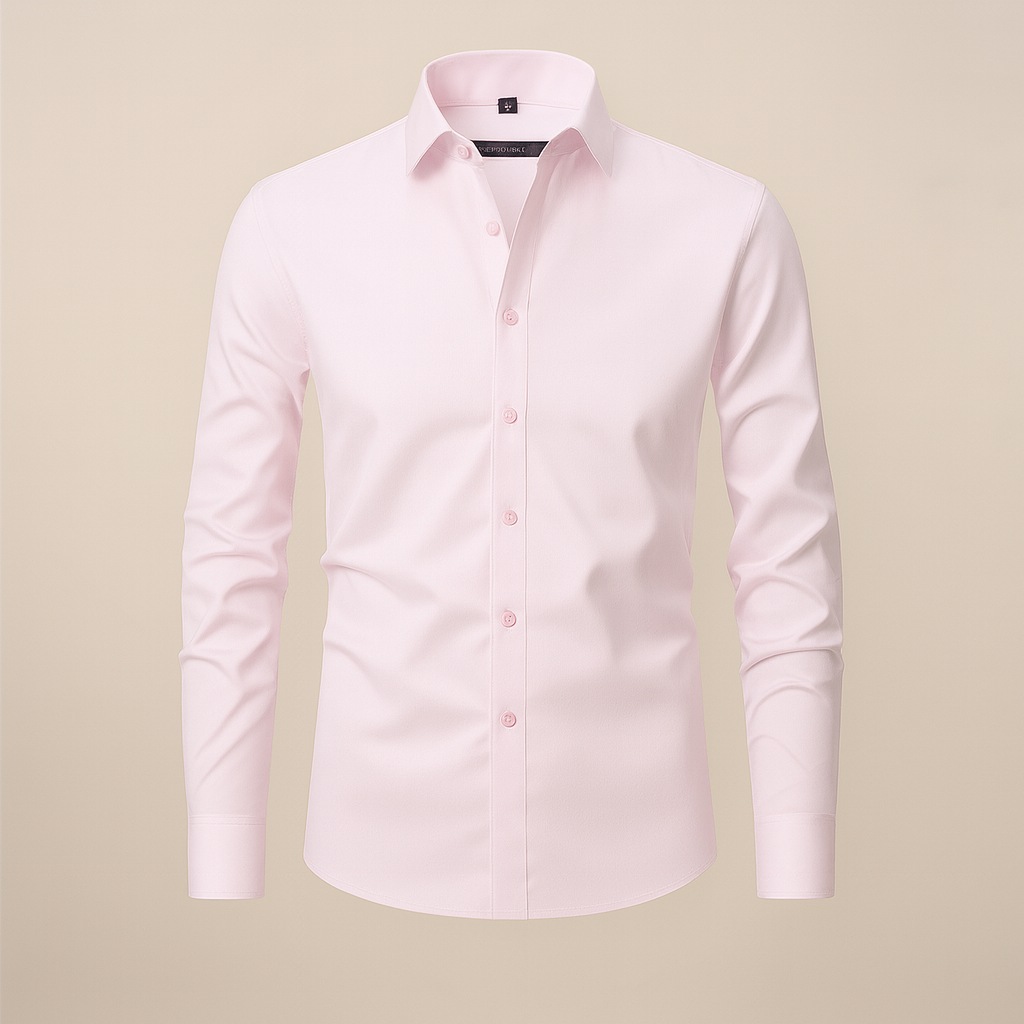 Men's wrinkle-resistant point collar formal shirt