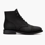 Men's Leather Cap Toe Lace-Up Ankle Boots