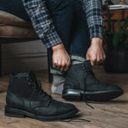 Men's Leather Cap Toe Lace-Up Ankle Boots — view 7