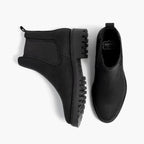 Women's Black Leather Chelsea Boots with Chunky Lug Sole — view 3