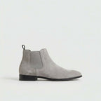 Men's Smart Smooth Leather Chelsea Boots in Grey or Blue