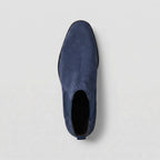 Men's Smart Smooth Leather Chelsea Boots in Grey or Blue — view 9