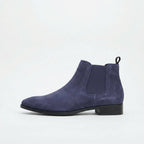 Men's Smart Smooth Leather Chelsea Boots in Grey or Blue — view 8