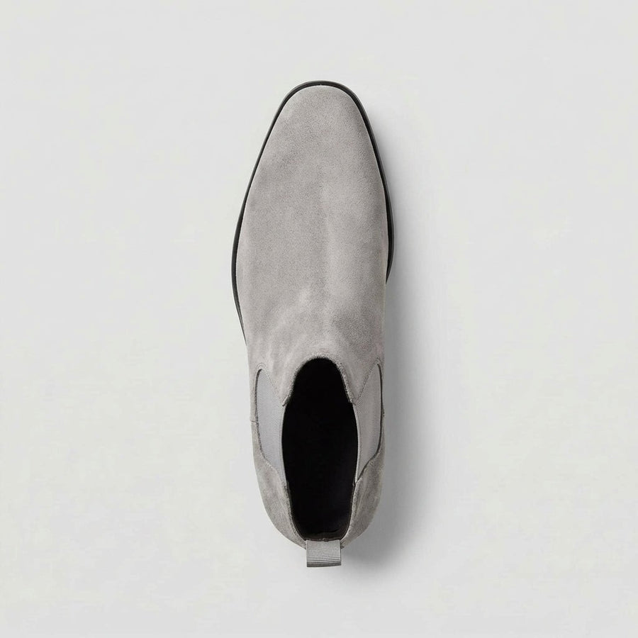 Men's Smart Smooth Leather Chelsea Boots in Grey or Blue — view 4