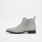 Men's Smart Smooth Leather Chelsea Boots in Grey or Blue — view 3