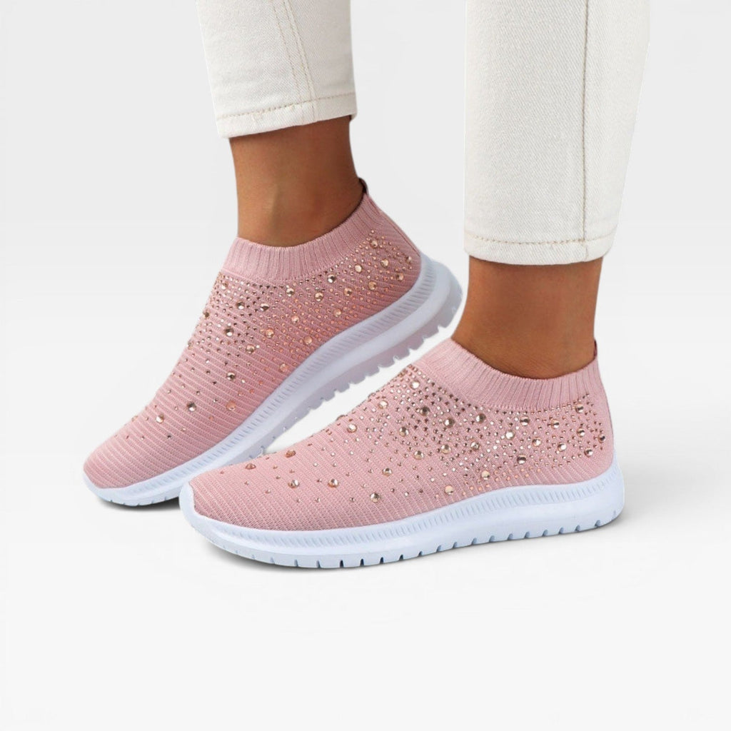 Women's Rhinestone Mesh Slip-On Trainers — view 11