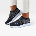 Women's Rhinestone Mesh Slip-On Trainers — view 8