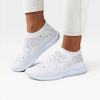 Women's Rhinestone Mesh Slip-On Trainers — view 2